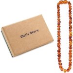 Collier d ambre(cognac)(33cm) - boite cadeau