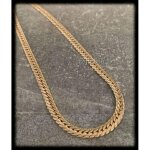 Collier - bijouxia - maille anglaise - plaqu� or 18 carats - 45 cm - 4 mm