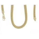 Collier - bijouxia - maille anglaise - plaqu� or 18 carats - 45 cm - 7 mm