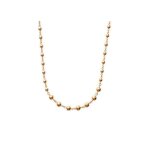 Collier - bijouxia - maille boule - plaqu� or 18 carats - longueur 45 cm - largeur 8 mm