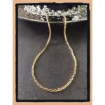 Collier - bijouxia - maille palmier - plaqu or 18 carats - longueur 45cm - largeur 4mm
