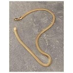 Collier - bijouxia - maille serpent souple - plaqué or 18 carats - longueur 45cm - largeur 7mm Collier - bijouxia - maille serpent souple - plaqué or 18 carats - longueur 45cm - largeur 7mm