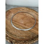 Collier - bijouxia - ras - de - cou semi - rigide - acier inoxydable - 45cm - argent