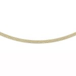 Collier - brillaxis - maille bismark - or jaune 18 carats - 46 cm - largeur 6. 20 mm