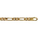 Collier chaine classique - 1001 bijoux - chaine 1 + 2 6mm - plaqu or - homme - forat