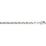 Collier chaine gourmette 3mm 60cm argent - 1001 bijoux - homme - argent - gourmette