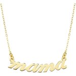 Collier chaîne en or 18 carats pour femme avec lettres mom lisses - 45cm Collier chaîne en or 18 carats pour femme avec lettres mom lisses - 45cm