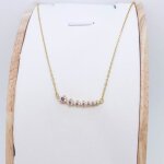 Collier chane plaqu or pour femmes ? pendentif cristal diamant scintillant ? accessoire luxe lger ...