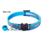 Collier chat anti - tranglement bleu ciel