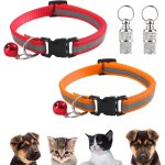 Collier chat anti - �tranglement - zgeer - r�glable 19 - 32 cm - r�fl�chissant - pendentif porte - adresse ...