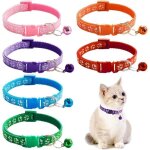 Collier pour chat - s�curit� - 6pcs - anti �tranglement - r�glable 19 - 32 cm - nylon durable