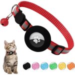 Collier pour chat avec support airtag - zgeer - r�fl�chissant - anti - �tranglement - r�glable - boucle ...