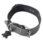 Collier pour chien 2xl cuir 70cm noir