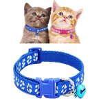 Collier chien chat chiot r�glable clip sangle animaux bleu