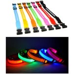 Collier de chien chat lumineux s�curit� de nuit led avec batterie cr2032