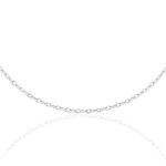 Collier - cleor - chane en argent 925 / 1000 blanc - 42 cm - maille forat - pour femme