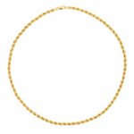 Collier corde en or jaune 18 carats