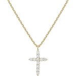 Collier croix plaqu� or 14 carats pour femme. aussi belle que vous.