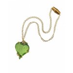 Collier de descendants mal avec pendentif coeur - disney - bijou fantaisie pour enfant - vert et or