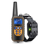 Collier de dressage - chien - �tanche - 800m - t�l�commande rechargeable - jaune