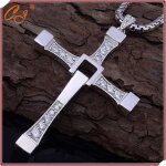 Collier - collier mignon de bijoux - fast and furious - croix - argent - oxyde de zirconium