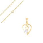 Collier - femme - chaîne et pendentif - double - coeur - love - cristal - blanc - plaqué or jaune 750 ... Collier - femme - chaîne et pendentif - double - coeur - love - cristal - blanc - plaqué or jaune 750 ...