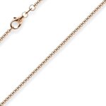 Cha�ne de cou - femme - maille v�nitienne - 50 cm - 18 mm - plaqu� or rose 750 / 1000 - 3 microns