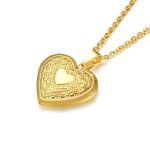 Collier - femme - chaîne forçat - pendentif - porte photo - médaillon - coeur - plaqué or jaune 750 / ... Collier - femme - chaîne forçat - pendentif - porte photo - médaillon - coeur - plaqué or jaune 750 / ...
