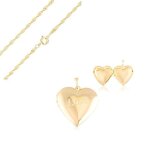 Collier - femme - cha�ne - pendentif - m�daillon - coeur - love - porte photo - plaqu� or jaune 750 / ...