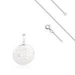 Collier - femme - chaîne et pendentif - médaillon - porte photo - rond - floral - argent fin 925 / 1000 ... Collier - femme - chaîne et pendentif - médaillon - porte photo - rond - floral - argent fin 925 / 1000 ...