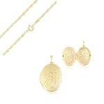 Collier - femme - chane et pendentif - cassolette - ovale - floral - porte photo - plaqu or jaune 750 ...