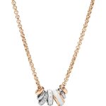 Collier femme - fossil - jf01122998 - rose - argent - plaqu or