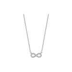 Collier femme lotus silver - senora - signe infini - argent - oxyde de zirconium