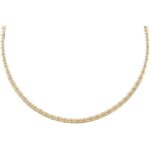 Collier femme maille haricot - or jaune
