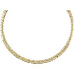 Collier femme or jaune vritable - maille haricot - latelier dazur - longueur 42cm - largeur 0. 35cm