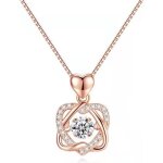 Collier femme rmega - � la mode et �l�gant - plaqu� or 18k - cristal - oxyde de zirconium