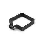 Collier de fixation carré 60 x 60 mm pour portillon grillagé noir Collier de fixation carré 60 x 60 mm pour portillon grillagé noir