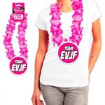 Collier fleurs evjf rose fuchsia