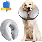 Collier gonflable de r�cup�ration confortable collerette de protection pour chien chats ajustable lavable(xl) ...