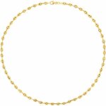 Collier grain de caf or jaune 18 carats
