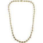 Collier grain de caf plaqu or 18 carats - longueur 50cm - mixte