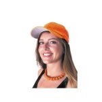 Collier grosses perles orange adulte