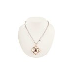 Collier - guess - femme - argent et orange - zirconium - strass - 51 cm