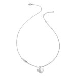 Collier - guess - lovely guess - argent - acier rhodi - pendentif c?ur en zirconium
