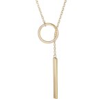 Collier lasso cercle ouvert y en argent sterling pour femmes