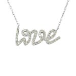 Collier love - lova lola van der keen - argent massif 925 - oxyde de zirconium - 42 cm - femme