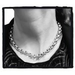 Collier - argent - maille jaseron - 45 cm - rhodium - haute qualit�
