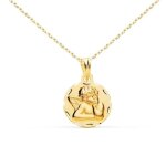 Collier - latelier dazur - mdaille ange or jaune - chane dore ajustable 42 - 45cm - 1. 60cm - 0. 75gr ...