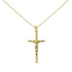 Collier - latelier dazur - mdaille christ sur la croix - or 18 carats 750 / 000 jaune - dimensions 3. ...