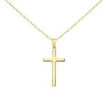 Collier - latelier dazur - mdaille croix or 18 carats 750 / 000 jaune - mixte - enfant - 3. 1cm * 1. ...
